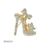 114693, RHINESTONE PAVE HIGH HEEL BROOCH