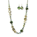 Hammered Metallic and Disc Long Beaded Necklace - view 3