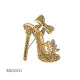 114693, RHINESTONE PAVE HIGH HEEL BROOCH