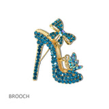 114693, RHINESTONE PAVE HIGH HEEL BROOCH