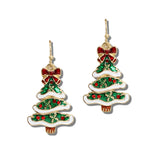 Enamel Christmas Tree Drop Earrings – Gold/Multi · AE9417-GMT_MO 44