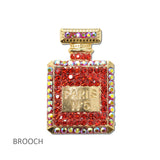 114696, PAVE RHINESTONE PERFUME BOTTLE BROOCH