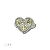 14K Gold Plated Pave CZ Heart Cross Accent Ring – 8 · K2358-8_MX 4