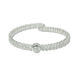 Round And Baguette Rhinestone Open Cuff Bracelet – Silver · B8751S_JM 4