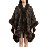Leopard Faux Fur Trim Winter Poncho – Brown · GP-0412-BR_RZ 4