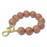 Chunky Marbled Sphere Beaded Toggle Bracelet – Gold/Pink · EWB1011GDPNK 4