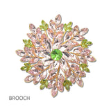 114708, SORORITY FLORAL RHINESTONE PIN BROOCH