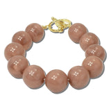 Chunky Marbled Sphere Beaded Toggle Bracelet – Gold/Pink · EWB1011GDPNK 5