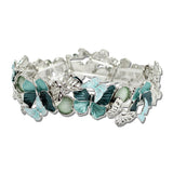 Enamel Butterfly Stretch Bracelet – Silver/Teal · BG5457TL_AJ 5