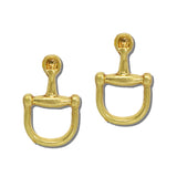 ER10495VG24K_TP 5 · Western D Ring Stud Earrings – 24K Gold Tone