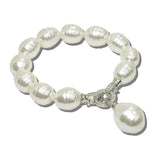 BL253226XP 5 · Baroque Pearl Charm Bracelet – Silver/Pearl