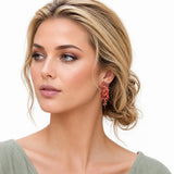 114288, MARQUISE RHINESTONE CLUSTER DROP EARRINGS