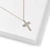 Trust In Gods Plan Pave CZ Cross Pendant Necklace – Silver · BMN00203 RHCRY 6