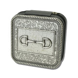 Engraved Western Leather Jewelry Box – Silver Burnished/Black · SJ0139SBBK_SW 6