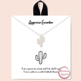 78338, DAINTY CACTUS NECKLACE