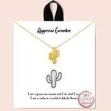 78338, DAINTY CACTUS NECKLACE
