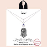 79514, "PROTECT" DAINTY DOUBLE LAYERED NECKLACE