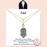 79514, "PROTECT" DAINTY DOUBLE LAYERED NECKLACE