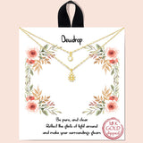 79515, "DEWDROP" DAINTY DOUBLE LAYERED NECKLACE