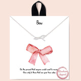 79544, "BOW" PAVE CUBIC ZIRCONIA BOW TIE NECKLACE/18K GOLD DIPPED
