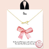 79544, "BOW" PAVE CUBIC ZIRCONIA BOW TIE NECKLACE/18K GOLD DIPPED