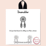 79624, DREAMCATCHER STUD EARRING/RHODIUM DIPPED