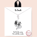 79683, "BE SMOOTH" SNAKE NECKLACE