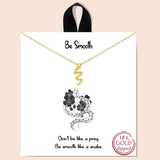 79683, "BE SMOOTH" SNAKE NECKLACE