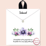 79685, TEARDROP OPAL NECKLACE/RHODIUM DIPPED