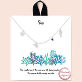 79686, SEA LIFE CHARM NECKLACE