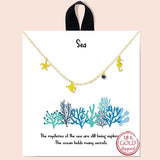 79686, SEA LIFE CHARM NECKLACE