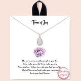 79688, "TEARS OF JOY" PAVE CUBIC ZIRCONIA NECKLACE