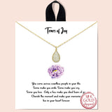 79688, "TEARS OF JOY" PAVE CUBIC ZIRCONIA NECKLACE