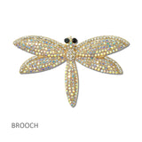 114695, PAVE RHINESTONE DRAGONFLY BROOCH