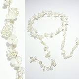 81532, FLORAL PEARL & CRYSTAL HANDMADE WEDDING HAIR ACCESSORY