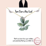 81995, "TURN OVER A NEW LEAF" DAINTY NECKLACE
