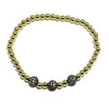 82039, STAINLESS STEEL BEAD STRETCHABLE BRACELET