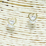 82099, HEART STUD EARRING/GOLD DIPPED