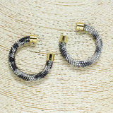 82362, GLITTER HOOP EARRING 1.75"