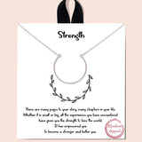 82453, "STRENGTH" OPEN TOP CIRCLE NECKLACE