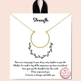 82453, "STRENGTH" OPEN TOP CIRCLE NECKLACE