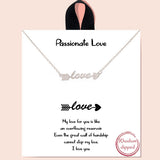 82734, "PASSIONATE LOVE" ARROW NECKLACE