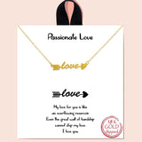 82734, "PASSIONATE LOVE" ARROW NECKLACE