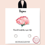 82761, "ELEGANCE" CUBIC ZIRCONIA STUD EARRING/925 STERLING SILVER POST