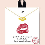 82763, LIPS DAINTY NECKLACE