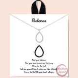 82801, "BALANCE" DAINTY TEARDROP NECKLACE