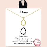 82801, "BALANCE" DAINTY TEARDROP NECKLACE