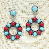 82969, WESTERN SEMI PRECIOUS STONE EARRING