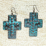 82970, CROSS METAL EARRING