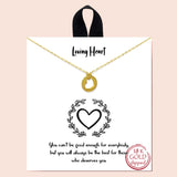 83000, "LOVING HEART" DAINTY CUBIC ZIRCONIA NECKLACE